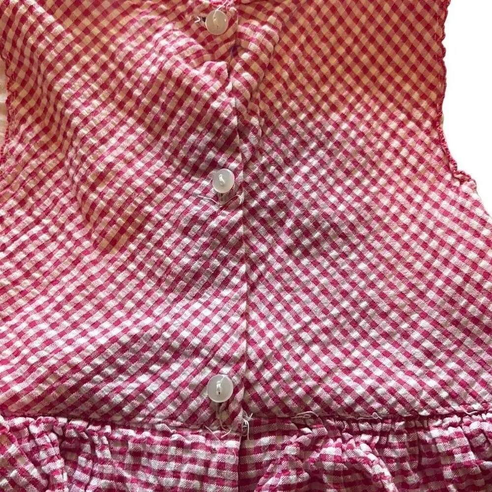 Petit Peony Strawberry Print B.T. Kids Seersucker Embroidered Tier Dress Girls 5